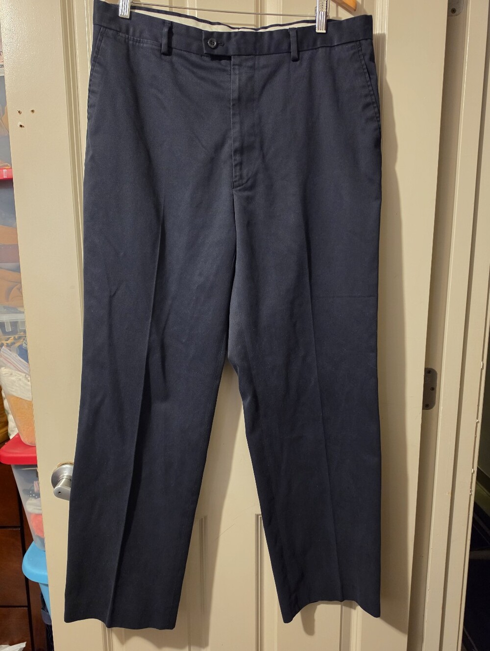 Louis Raphael Men's Dark Navy Dress Pants - Classic Straight 36W